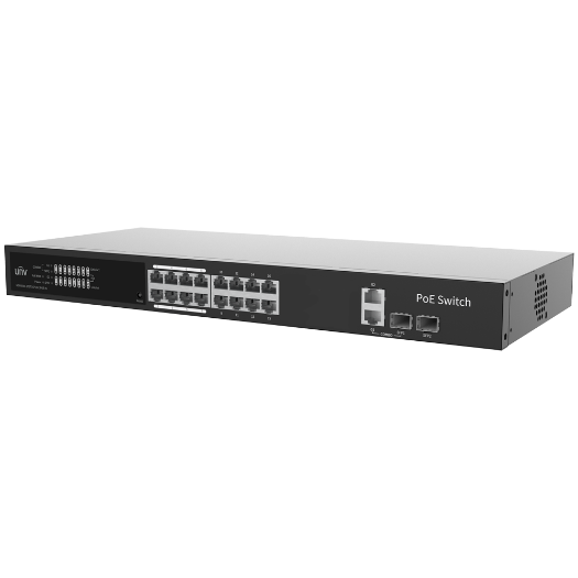 UV-NSW3000-17GT1GP1GC-POE-IN Uniview Manageable Cloud PoE Switch   16 PoE802.3af/at + 2 uplink RJ45 + 2 SFP 