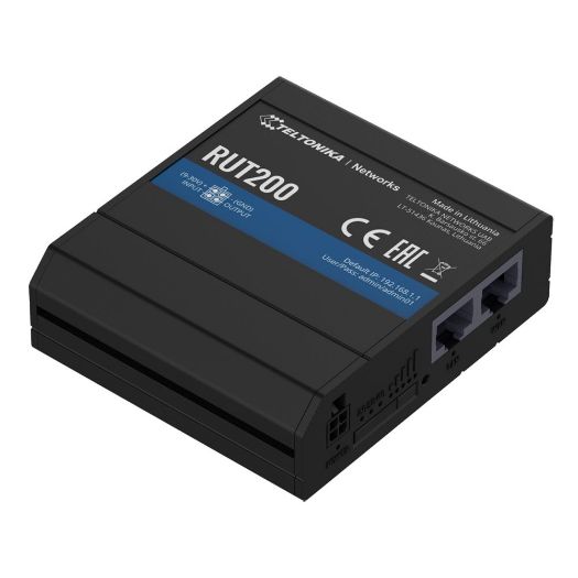 TK-RUT200, Teltonika usmjerivač 4G Industrijski, 2 Ethernet porta RJ45 Brzi Ethernet