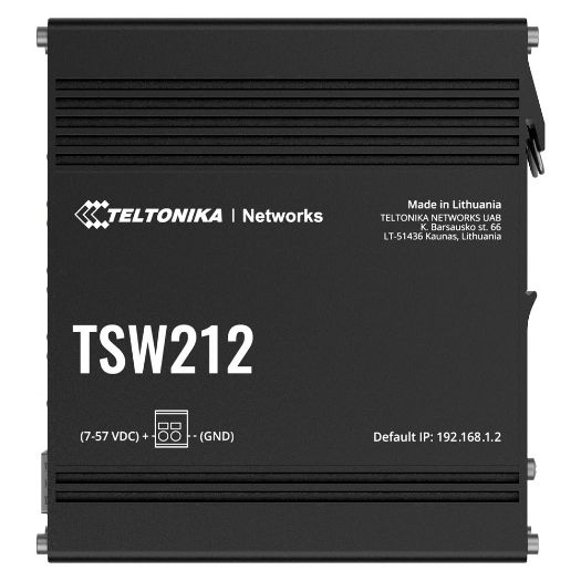 TK-TSW212, Teltonika industrijski upravljani prekidač, 8 Ethernet RJ45 Gigabit + 2 SFP Gigabit porta