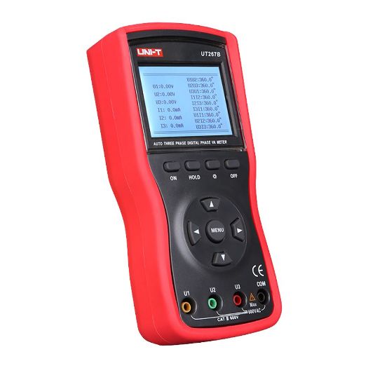 UT267B, Tri, stezaljka za faznu struju, LED zaslon s pozadinskim osvjetljenjem, Mjerenje u izmjeničnoj struji do 600V i 20A