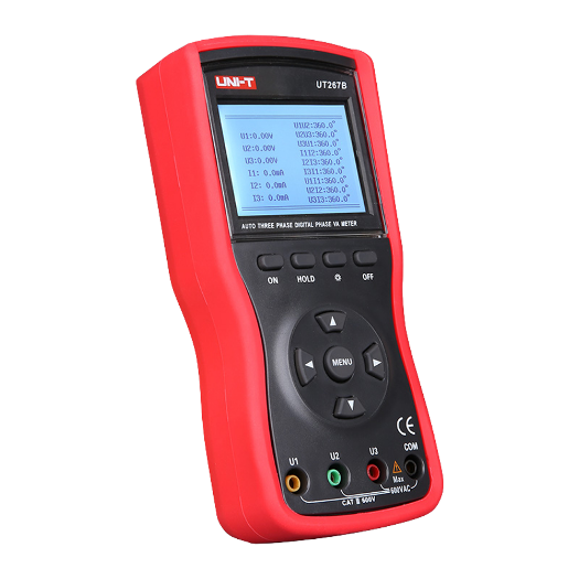UT267B trofazni klampa-ampermetar   LED zaslon s pozadinskim osvjetljenjem   Mjerenje izmjenične struje do 600 V i 20 A 
