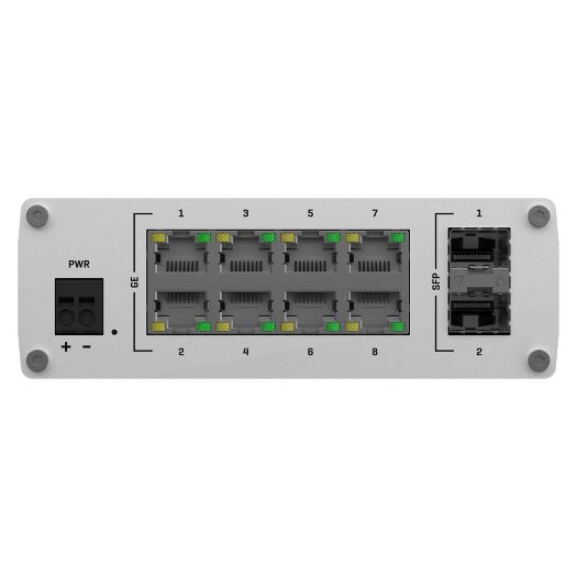 TK-TSW210, Teltonika industrijski neupravljani preklopnik, 8 Ethernet RJ45 Gigabit + 2 SFP Gigabit porta