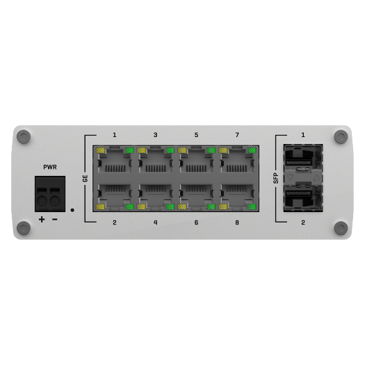 TK-TSW210 Teltonika Industrial Unmanaged Switch   8 Ethernet RJ45 Gigabit +2 SFP Gigabit [%VAR%] ports 