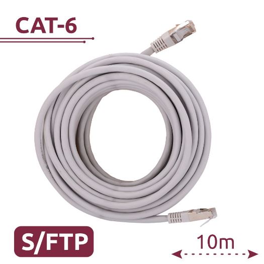 SFTP6A-H-10W, SFTP kabel, Ethernet, RJ45 konektori, Kategorija 6A, 10 m, Bijela boja