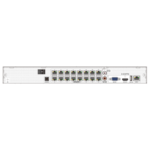 SF-NVR6216-16P-B2 Safire Smart   NVR for IP cameras   16CH PoE Ports / Compression H.265S / 2HDD 