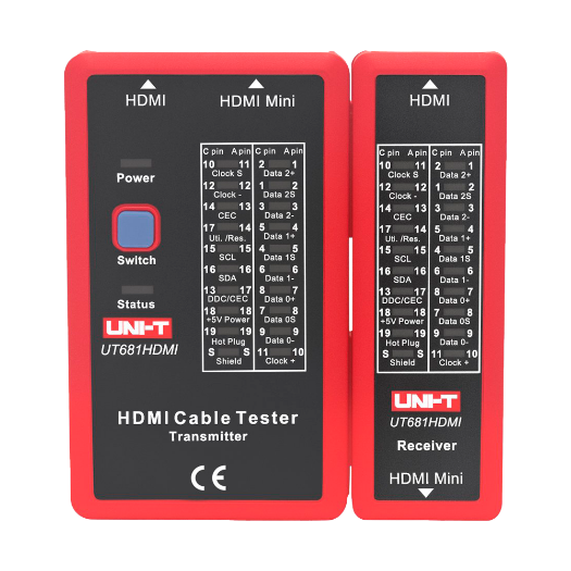 UT681HDMI Cable tester   Status check HDMI/MINI HDM cables   Evaluation of short