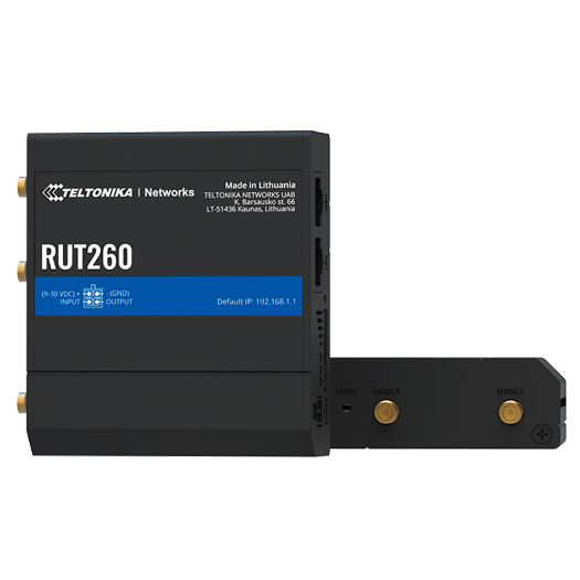 TK-RUT260 Teltonika Router 4G Industrial   2 Ethernet ports RJ45 Fast Ethernet 