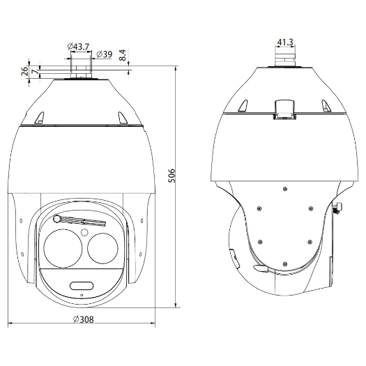 SF-IPSD63ITA-4Y-L500 SAFIRE Motorized dome    1/1.8" Progressive Scan CMOS 