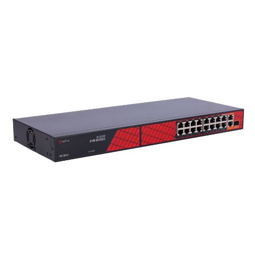 SF-SW1916HIPOE-HF-300, Safire Switch Hi, PoE, 16 PoE Portovi + 2 Uplink RJ45 + 1 Uplink SFP