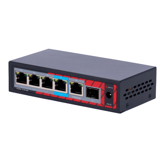 SF-POE-EXT0604-GF-60 Safire Indoor POE extender Switch   Extended POE range 
