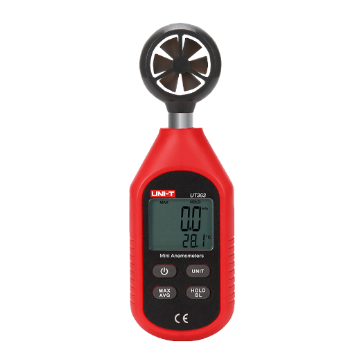 UT363 Hand held anemometer   High precision wind speed sensor   Temperature sensor 
