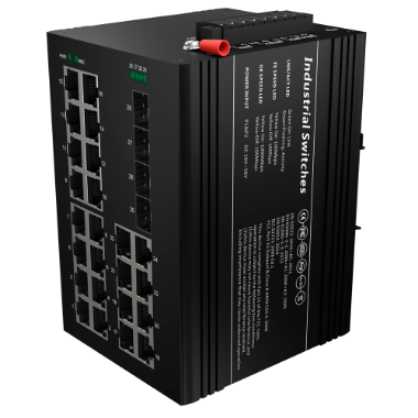 SW2624HIPOE-MGF-360-DIN White Brand PoE Switch   DIN rail mount   24 Gigabit Ports + 4 Gigabit SFP 