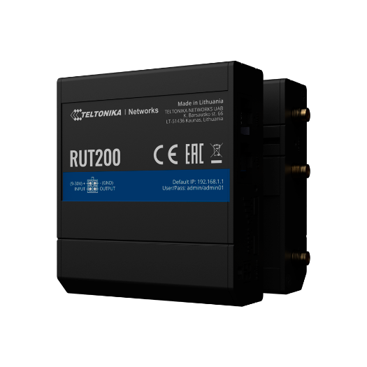 TK-RUT200 Teltonika Router 4G Industrial   2 Ethernet ports RJ45 Fast Ethernet 