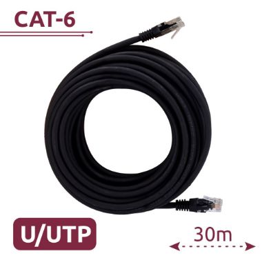 UTP6-H-30BK, UTP kabel, Ethernet, RJ45 konektori, Kategorija 6, 30 m, Crna boja