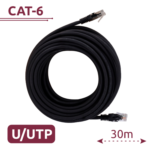 UTP6-H-30BK UTP cable   Ethernet   RJ45 Connectors   Category 6   30 m 