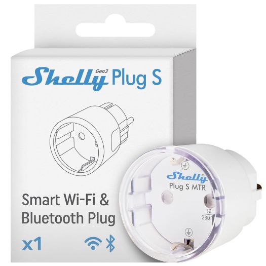 SH-PLUG-S-MTR-GEN3-W, Shelly Plug S MTR Gen3 (bijeli), WiFi 2.4 GHz IEEE802.11 b/g/n / Bluetooth