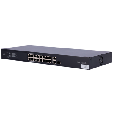 UV-NSW3000-16T1GT1GC-POE-IN Uniview Manageable Cloud PoE Switch   16 PoE802.3af/at + 1 uplink RJ45 +1 uplink Combo 