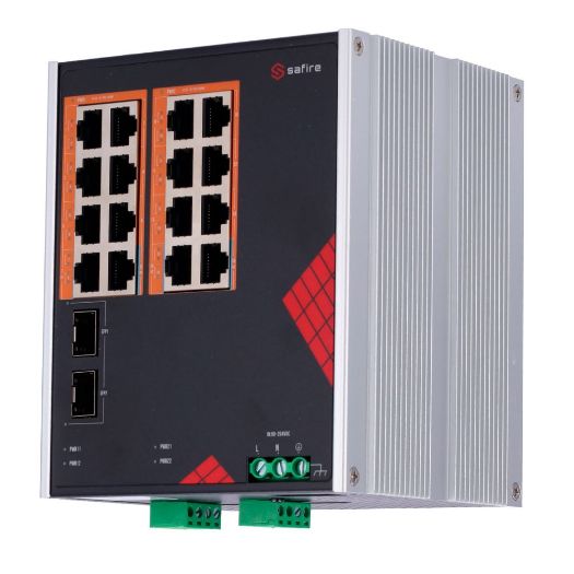 SF-SWI1816HIPOE-GF-AC-260-DIN, Safire Switch Industrijski AC i DC napajanje