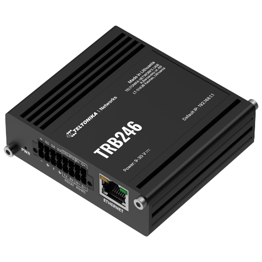 TK-TRB246 Teltonika Gateway 4G Industrial   4G Cat 4 / 3G / 2G   Port RJ45 10/100Mbps  