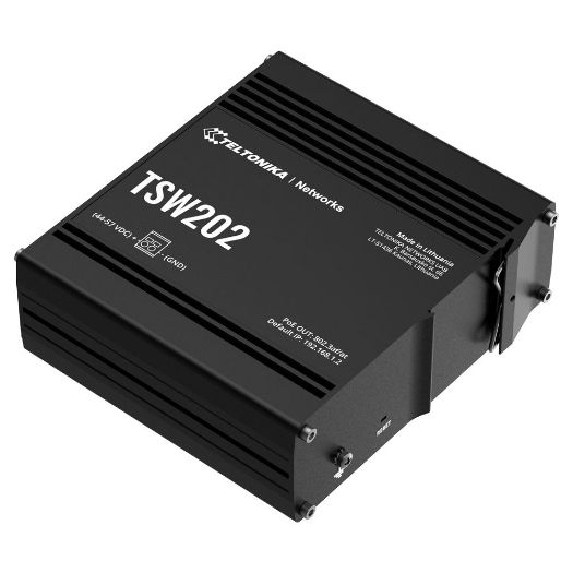 TK-TSW202, Teltonika Industrijski Upravljivi PoE Prekidač, 8 Ethernet RJ45 Gigabit + 2 SFP Gigabit porta
