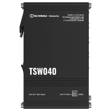 TK-TSW040 Teltonika Industrial Unmanageable PoE Industrial Switch   8 Ethernet ports RJ45 Fast Ethernet 