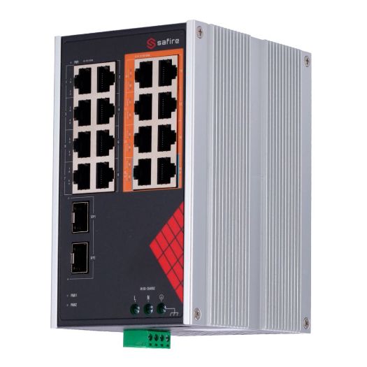SF-SWI1808HIPOE-GF-AC-130-DIN, Safire Switch Industrijski AC i DC napajanje