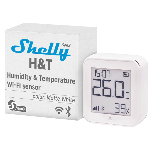 SH-HT-GEN3-MW Shelly H&amp;T Gen 3 Matte White   WiFi 2.4 GHz IEEE802.11 b/g/n / Bluetooth 