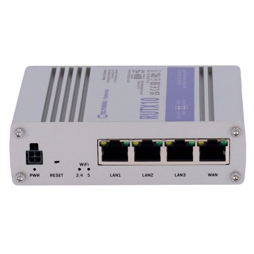 TK-RUTX10, Teltonika industrijski ruter, Wi-Fi 5, Bluetooth THE 4.0, 4 Ethernet RJ45 Gigabitna porta
