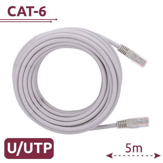 UTP6-H-5W, UTP kabel, Ethernet, RJ45 konektori, Kategorija 6, 5 m, Bijela boja