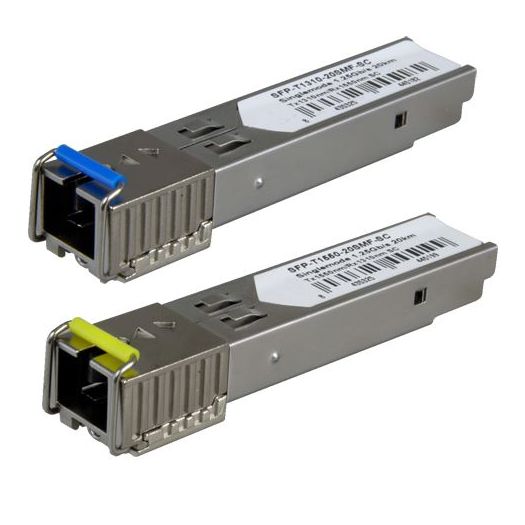 SFP-TR1513-20SMF-SC, Par SFP primopredajnih modula, Tx 1550/1310 nm Rx 1310/1550 nm