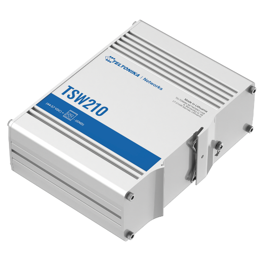 TK-TSW210 Teltonika Industrial Unmanaged Switch   8 Ethernet RJ45 Gigabit +2 SFP Gigabit [%VAR%] ports 