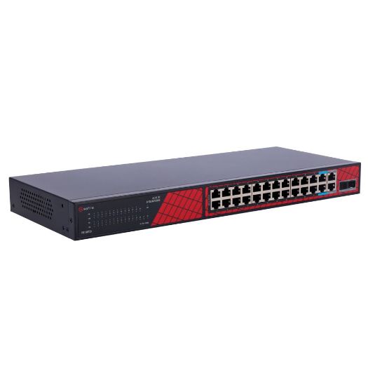 SF-SW2824HIPOE-300, Safire Switch Hi, PoE, 24 porta + 2 SFP Uplink + 2 Uplink RJ45