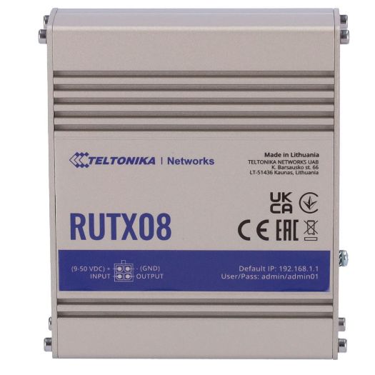 TK-RUTX08, Teltonika industrijski ruter, 4 Ethernet RJ45 Gigabitna porta, USB 2.0