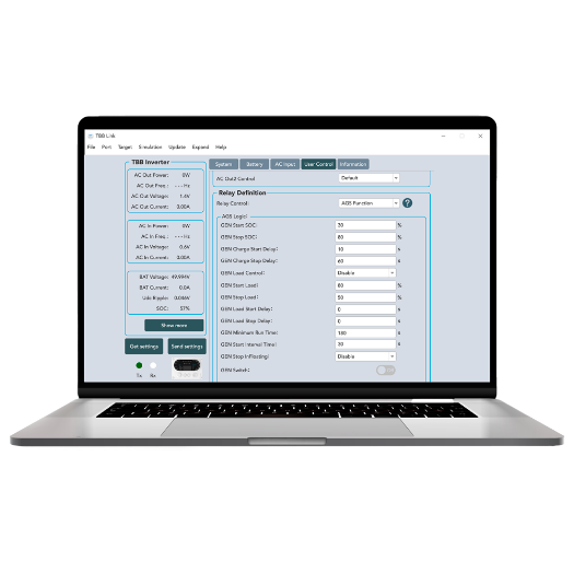 TBB-INTERFACE TBB Interface   Compatible with Riio SUN II inverter   To insert data with PC