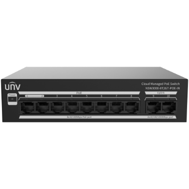 UV-NSW3000-8T2GT-POE-IN Uniview Manageable Cloud PoE Switch   8 PoE802.3af/at + 2 uplink RJ45  