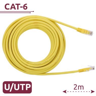 UTP6-H-2Y, UTP kabel, Ethernet, RJ45 konektori, Kategorija 6, 2 m, Žuta boja