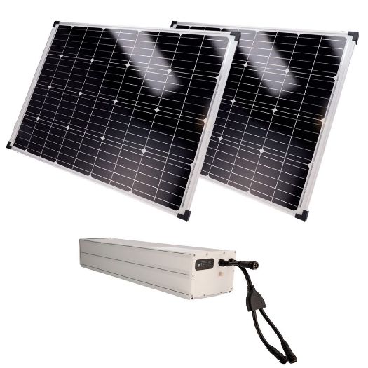 SF-SOLARKIT-BATT-2560WH-24V, Stajati, samostalni sustav napajanja za CCTV, 2x Solarna ploča od 200W