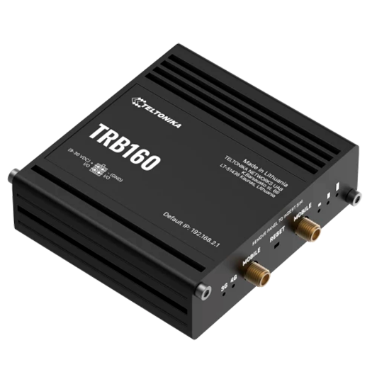 TK-TRB160 Teltonika Gateway 4G Industrial   4G Cat 4 / 3G / 2G   Ethernet Port RJ45 10/100/1000Mbps 