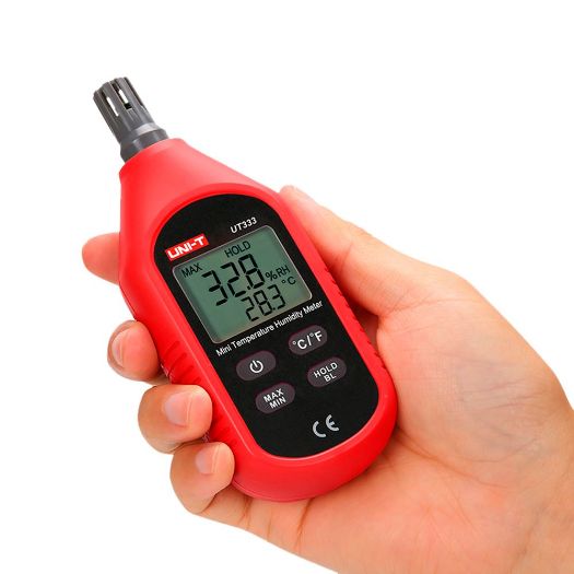 UT333, Mjerač uvjeta okoline, Mjerenje temperature i vlažnosti