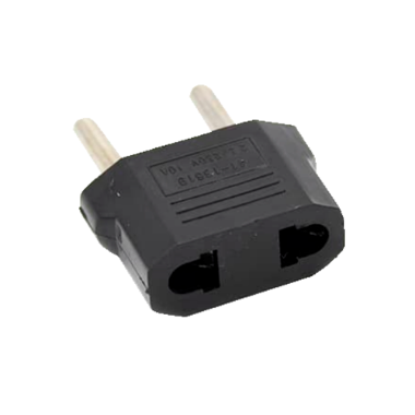 USA-EU-ADAPTER-B Adapter    Type A plug (USA) to Type F plug (EU)    250V AC Voltage 