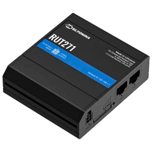 TK-RUT271, Teltonika Router Redcap 5G Industrijski, 2 Ethernet porta RJ45 Brzi Ethernet