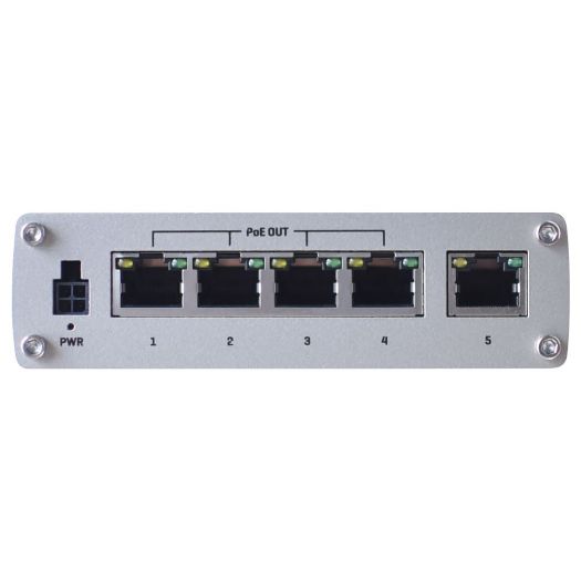 TK-TSW100, Teltonika Industrijska Neupravljiva PoE Industrijska Prekidačica, 5 Ethernet RJ45 gigabitnih portova