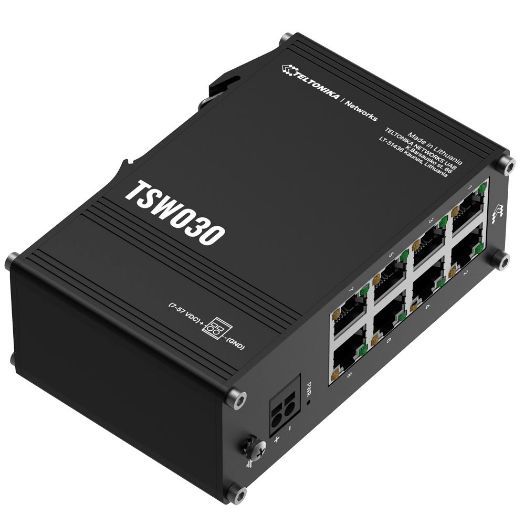 TK-TSW030, Teltonika industrijski neupravljani preklopnik, 8 Ethernet portova RJ45 Brzi Ethernet