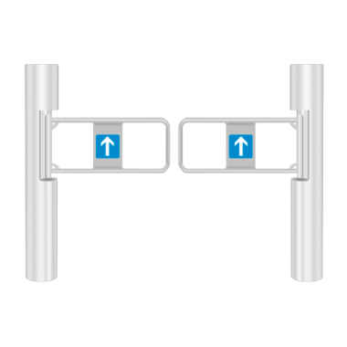 TS-SB502-1200-SMARKET Bidirectional access turnstile   Supermarket gate with folding barrier 