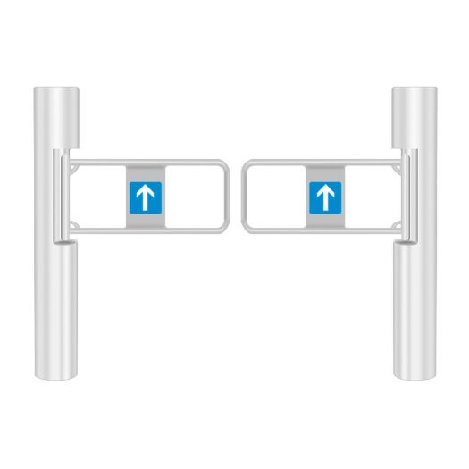 TS-SB502-1200-SMARKET, Dvosmjerna pristupna okretna rampa, Vrata supermarketa sa sklopivom barijerom