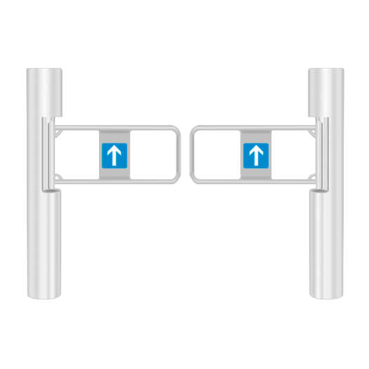 TS-SB502-1200-SMARKET Bidirectional access turnstile   Supermarket gate with folding barrier 