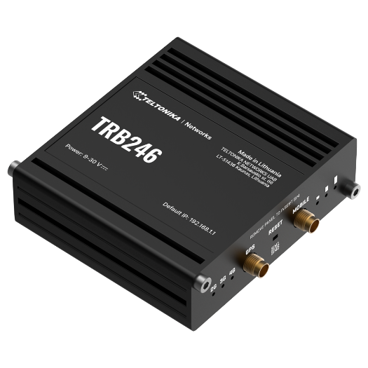 TK-TRB246 Teltonika Gateway 4G Industrial   4G Cat 4 / 3G / 2G   Port RJ45 10/100Mbps  