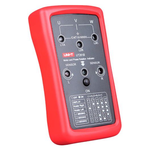 UT261B Phase sequence indicator   Motor rotation indicator   AC voltage measurement 