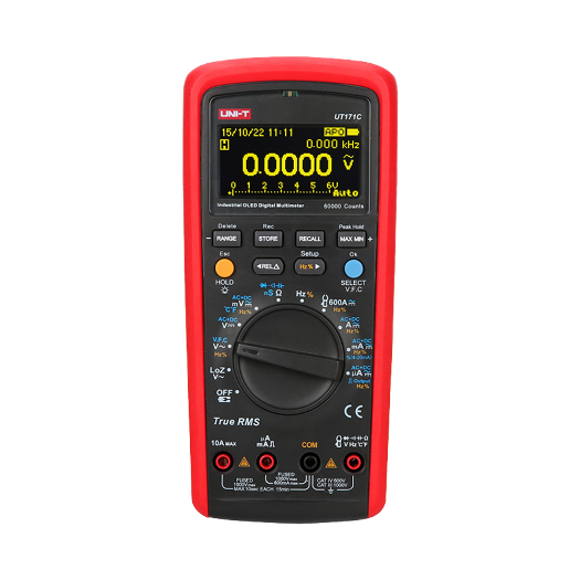 UT171C OLED digitalni multimetar   PC-poveznica za ispis podataka   Mjerenje izmjenične/istosmjerne struje: do 1000 V i 10 A 