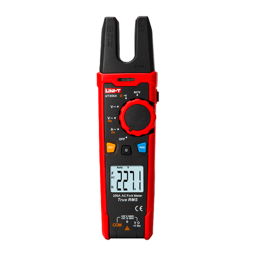 UT256A Fork type clamp ammeter   LCD display of up to 6000 counts   Current measurement in AC up to 200A 